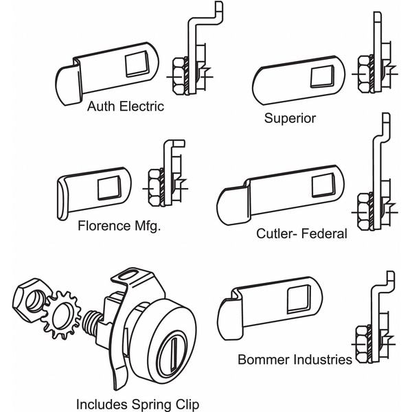 Zoro Select 07-32 Cylindrical Lock and Key