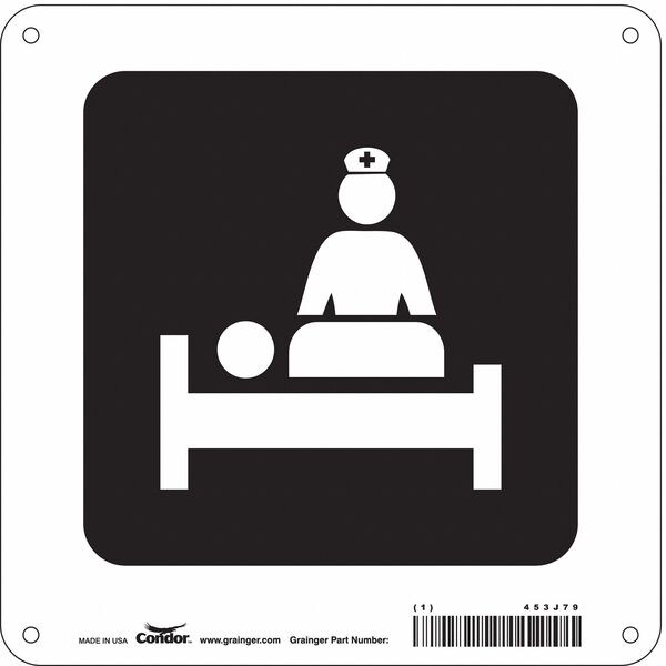 Condor Hospital Sign, Inpatient, 8 in W x 8 in H, Square, Polyethylene ...