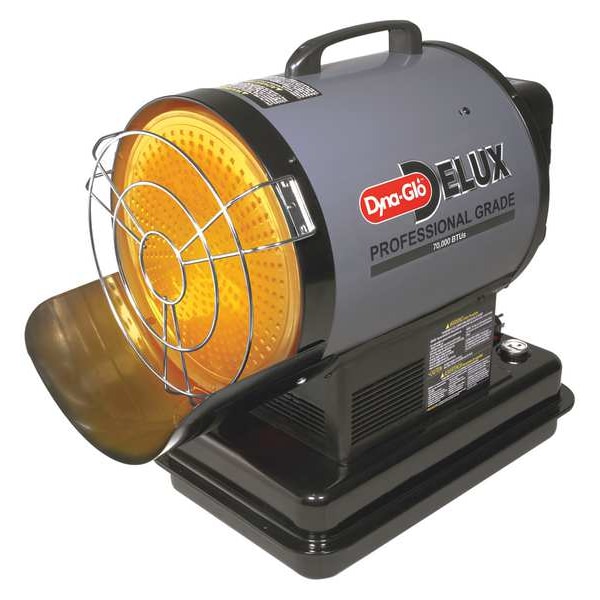 Dyna-Glo Kerosene Forced Air Heater, 70,000 BtuH, 1,750 sq ft Heat Area  SF70DGD | Zoro