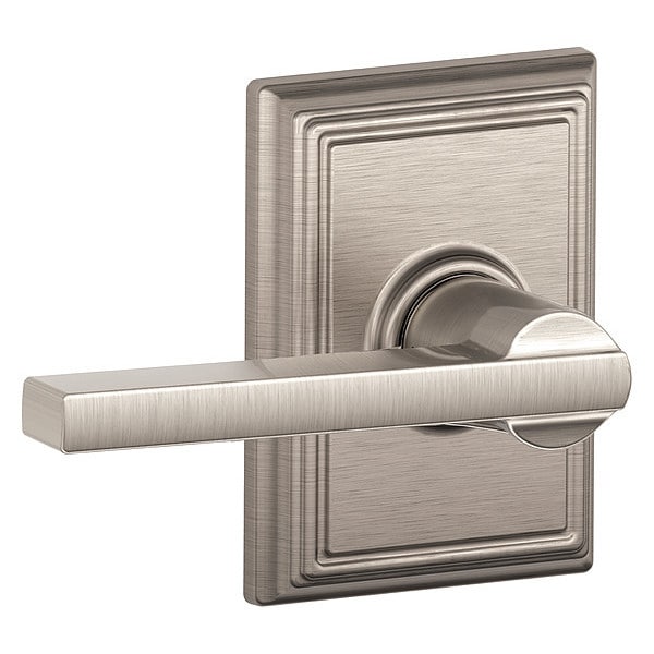 Schlage Residential Door Lever Lockset, Satin Nickel, Passage F10 LAT