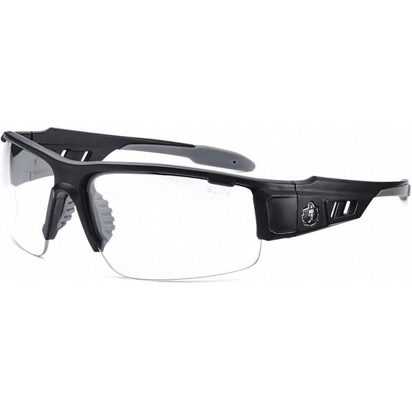 Skullerz By Ergodyne Safety Glasses, Traditional Clear PC Decenter Lens, Scratch-Resistant DAGR