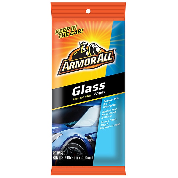 Armor All Auto Glass Cleaner, Wipe On, 22 oz., White 18275