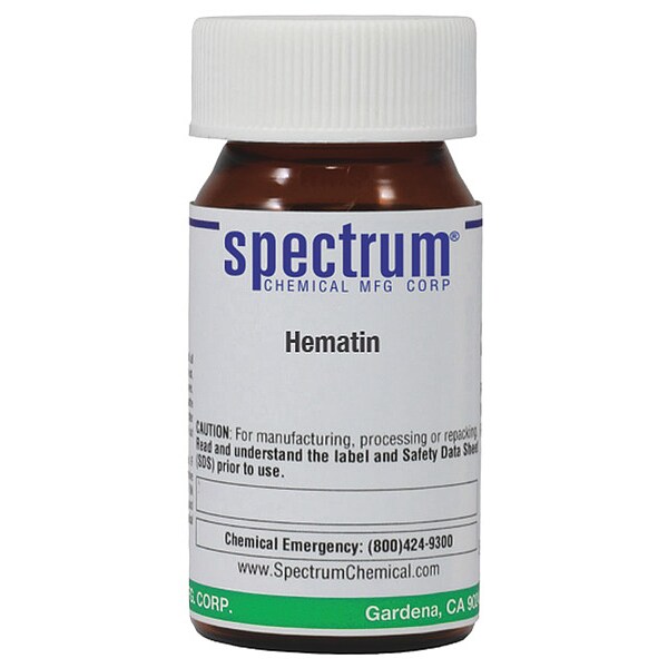 Spectrum Hematin, 5g, CAS 15489-90-4, Amber Glass H1156-5GM | Zoro