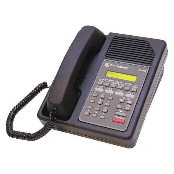 Hubbell Gai-Tronics Access Control Center Deskset, Black ACC2500