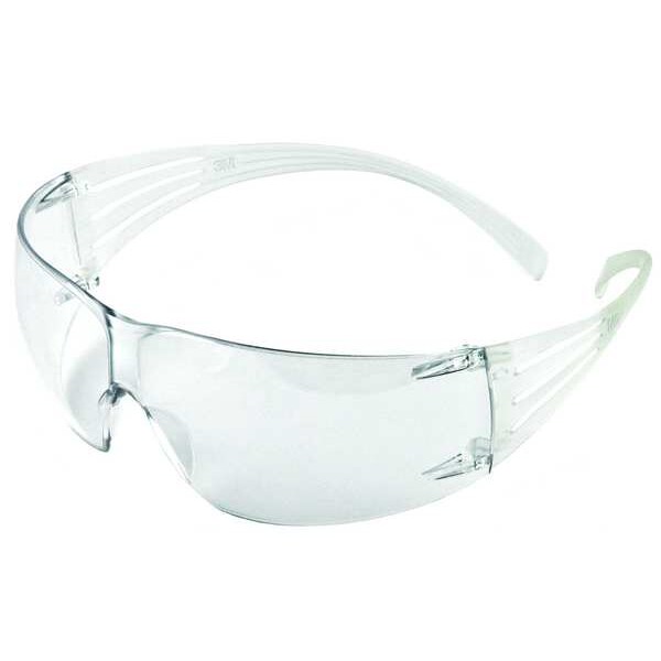 3M SF201AF 2.03 Safety Glasses, Wraparound Clear Polycarbonate Lens