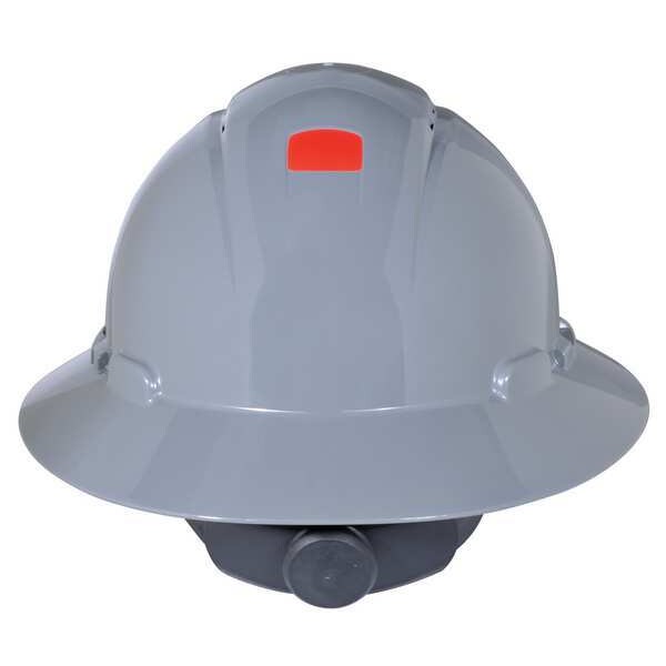 3M Full Brim Hard Hat, Type 1, Class C, Ratchet (4Point), Gray H808V