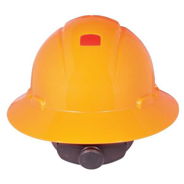 3M Full Brim Hard Hat, Type 1, Class C, Ratchet (4-Point), Hi-Vis Orange H-807V-UV