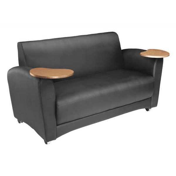 Ofm Sofa, 32" x 33", Upholstery Color: Black 822-PU606-BRONZ