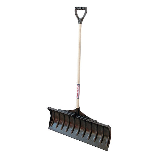 Westward Snow Shovel, 43 1/4 in Wood DGrip Handle, Poly Blade Material
