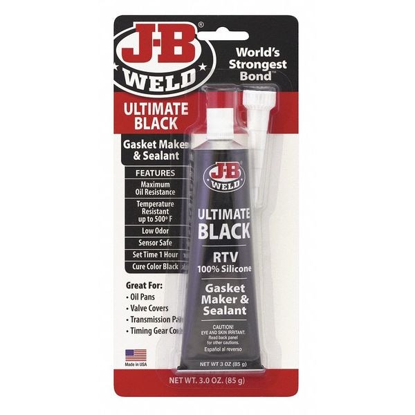 JB Weld 32329 6.99 3 oz. Black Silicone Adhesive Sealant Tube