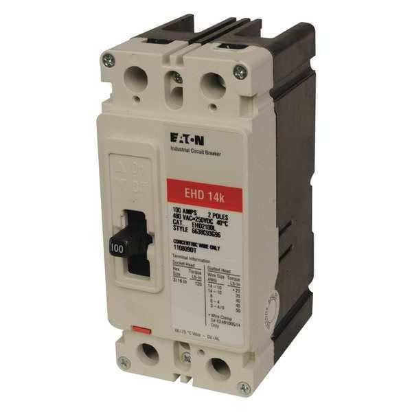 Eaton Molded Case Circuit Breaker, 30 A, 480V AC, 2 Pole, Free Standing
