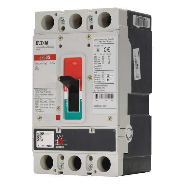 Eaton Molded Case Circuit Breaker, 100 A, 600V AC, 3 Pole, Free