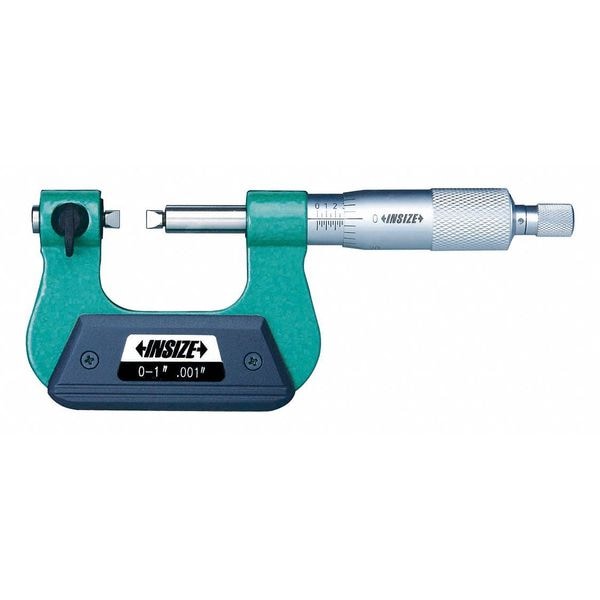 Insize Screw Thread Micrometer, Flat Anvil 32816 Zoro