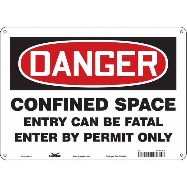Condor Safety Sign, 10 in Height, 14 in Width, Fiberglass, Horizontal ...