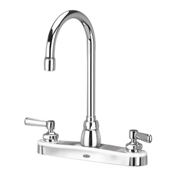 Zurn Manual, 8" Mount, Commercial 3 Hole Low Arc Kitchen Faucet Z871B1