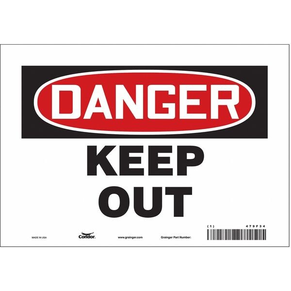 Condor Danger, KEEP OUT, 10 in W x 7 in H, Vertical Rectangle, Vinyl ...