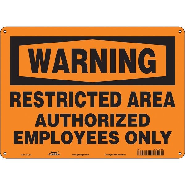 Condor Safety Sign, 10 in Height, 14 in Width, Fiberglass, Horizontal ...