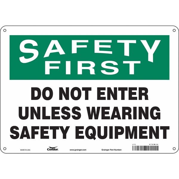 Condor Safety Sign, 10 in Height, 14 in Width, Fiberglass, Horizontal ...
