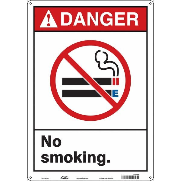 Condor Safety Sign, 14 in H, 20 in W, Polyethylene, Horizontal ...