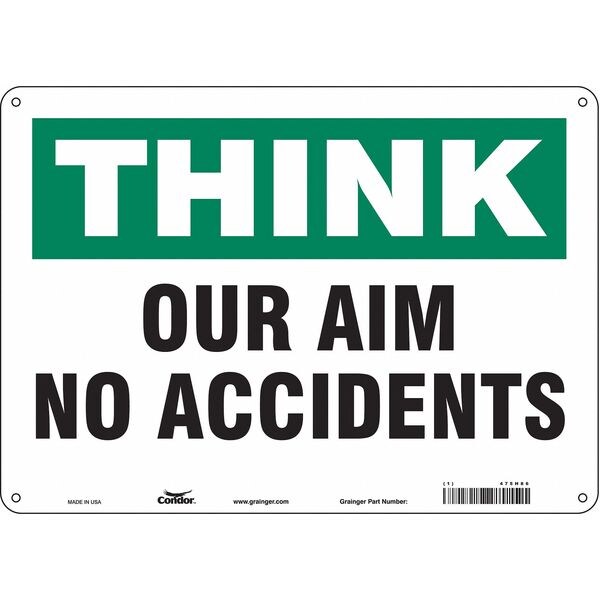 Condor Safety Sign, 10 in Height, 14 in Width, Fiberglass, Horizontal ...