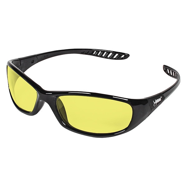 KleenGuard V40 Hellraiser Safety Glasses Black Frame Amber Lens