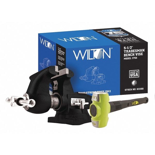 Wilton 51/2" Heavy Duty Combination Vise with Swivel Base 63200A Zoro