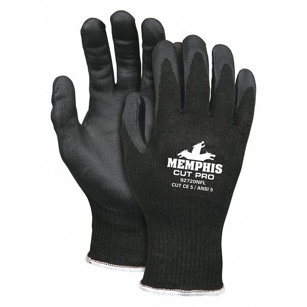 Mcr Safety Cut Resistant Coated Gloves, A3 Cut Level, Polyurethane, XL, 1 PR 92733PUXL