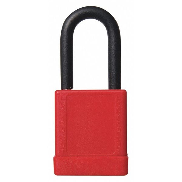 Zoro Select Lockout Padlock, KD, Red, 2"H, PK6 48JT41