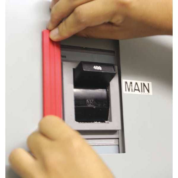 Condor Circuit Breaker Lockout, Rail, 1/4 inH, Red 48KV15 | Zoro