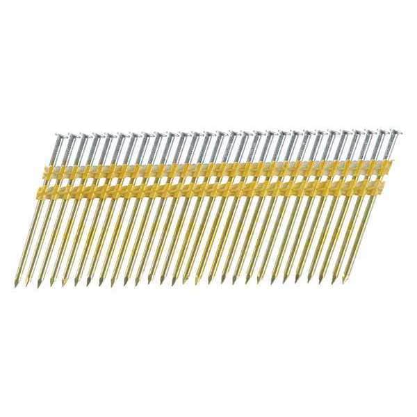 Senco Collated Framing Nail, 31/4 in L, 10.3 ga, Bright, Flat Head, 20