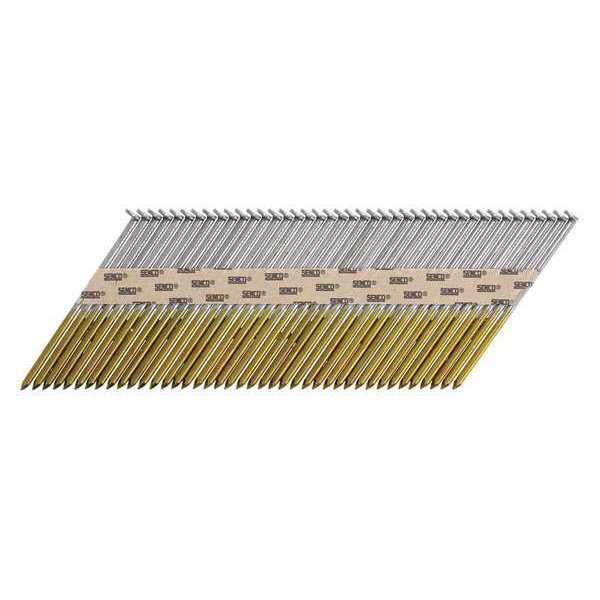 Senco Collated Framing Nail, 3 in L, 11 ga, Bright, Flat Head, 34 Degrees, 2500 PK H527APBXN Zoro