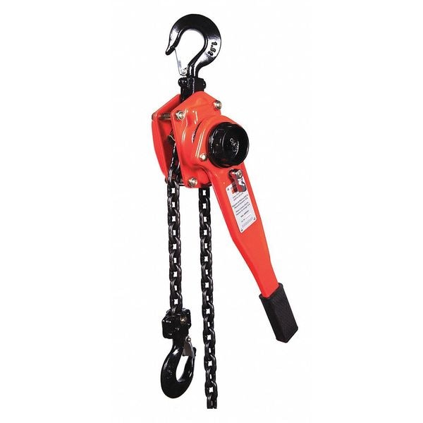Dayton 48ME56 319.50 Lever Chain Hoist, 3,000 lb Load Capacity, 15 ft