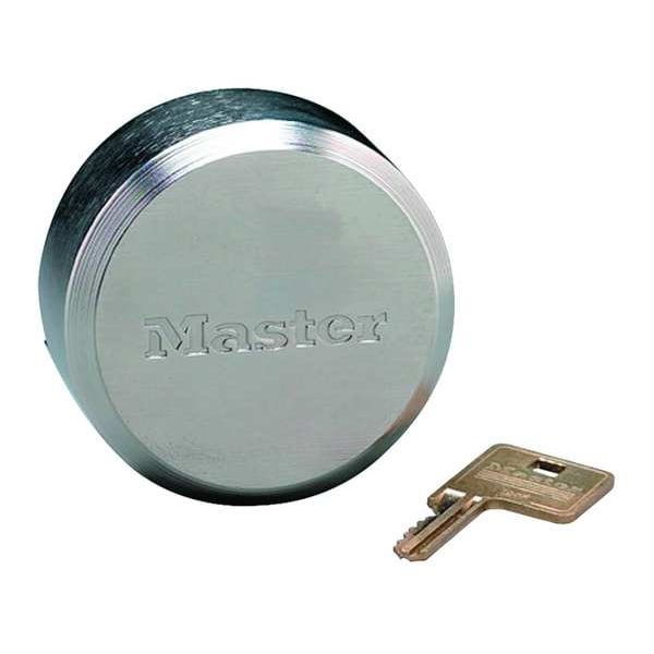 Master Lock Padlock, Keyed Alike, Hidden Shackle, Round Zinc
