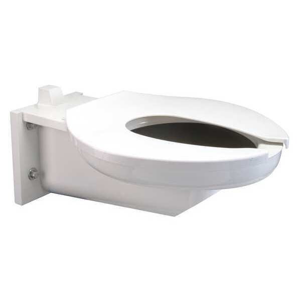 Zurn Toilet Bowl, 1.6 gpf, Flush Valve, Wall Mount, Elongated, White