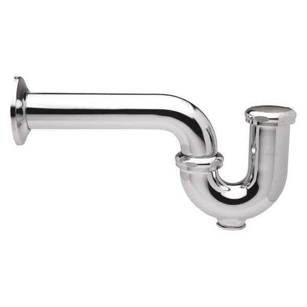 Zurn 11/2" Pipe Dia., Cast Brass, Kitchen, PTrap Z8702JBPC Zoro