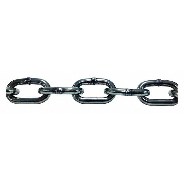 Pewag Chain, 5 ft. L, Trade Size 1/8 in., 304L SS 4893/5 Zoro