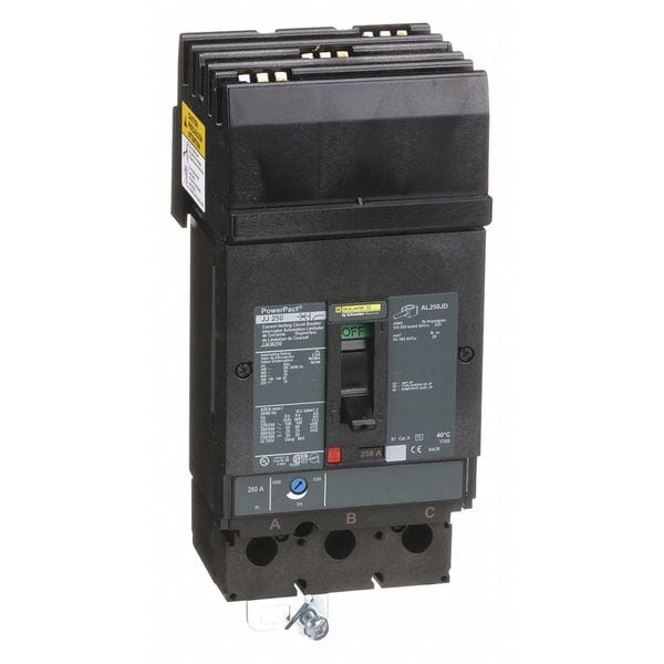 Square D Molded Case Circuit Breaker, 250, 600VAC, 3 Pole, JJ Series