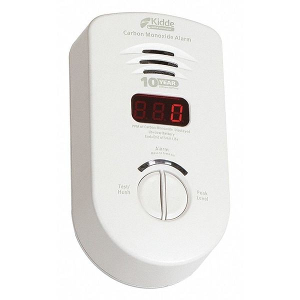 Kidde Carbon Monoxide Alarm, Electrochemical Sensor, 85 dB 10 ft