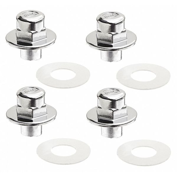 Zurn Carrier Hardware, 5/8 in. Size, Wall Z5610-NUT-EXT-KIT