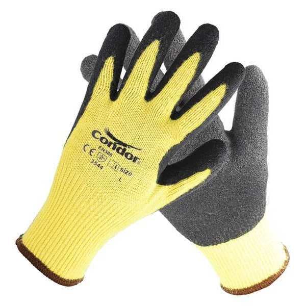 Condor Cut Resistant Coated Gloves, A5 Cut Level, Natural Rubber Latex