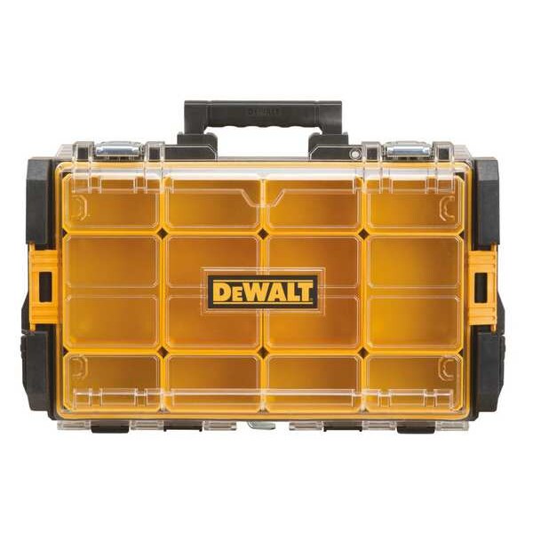 Dewalt Tool Case with 12 compartments, Plastic, 4 1/2 in H x 21 3/4 in W DWST08202