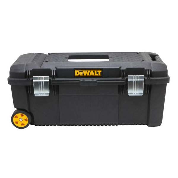 Dewalt Rolling Tool Box, Plastic, Black, 28 in W x 121/2 in D x 12 in