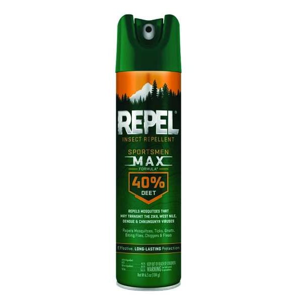 Repel Insect Repellent, Aerosol, DEET, 40 DEET Concentration, Outdoor
