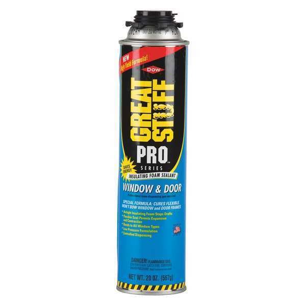Great Stuff Window & Door Spray Foam Sealant, 20 oz, Aerosol Can, Yellow, 1  Component 00187273