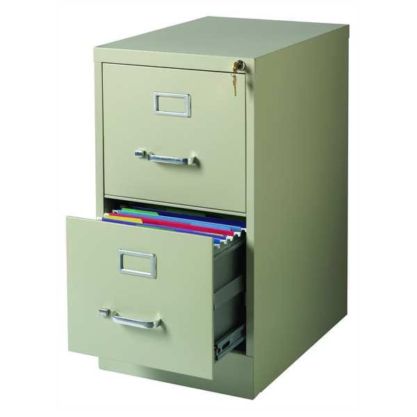 Hirsh 15" W 2 Drawer Vertical File Putty, Letter 17889 Zoro