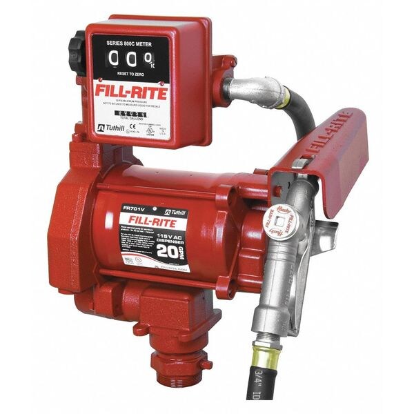 Fill-Rite Fuel Transfer Pump, 115VAC, 18 Max. Flow Rate , 1/3 HP, Cast ...