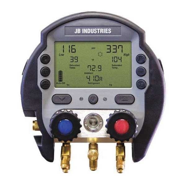 Jb Industries Digital Manifold Gauge Set, 2 Valves DMG28 Zoro