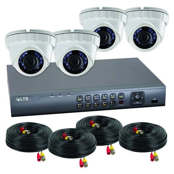 Lts DVR HD Camera Kit,Turret,Fixed,5W (LTD0882K4T) Zoro