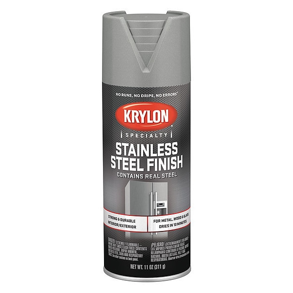 Krylon Spray Paint, Silver Metallic, Stainless Steel, 11 oz K02400777