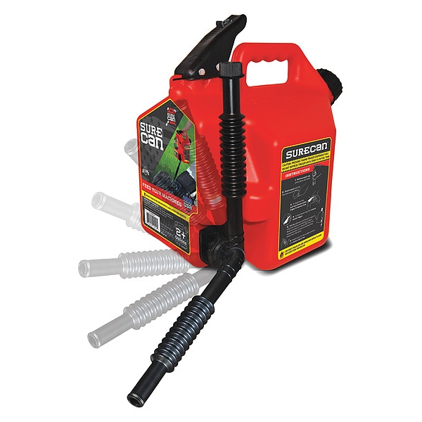 Surecan Gas Can,2.2 gal.,Self Venting,Red (SUR2SFG2) | Zoro